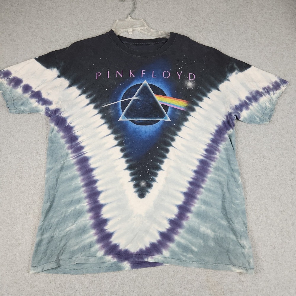 Floyd Dark Side of the Moon T-Shirt Mens Size XL Blue Pink Tie-Dye‎ Graphic Tee